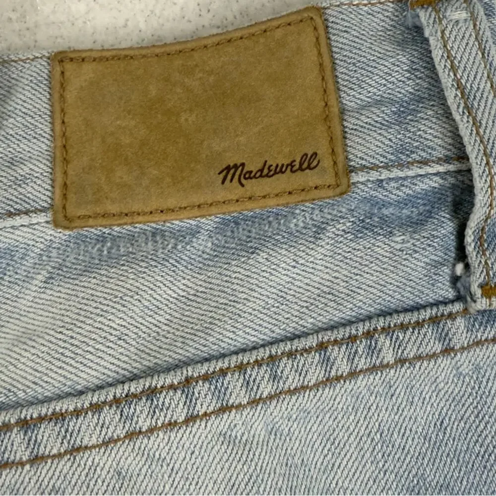 Madewell The Perfect Vintage‎ Jeans Distressed Crop Light Wash Size 28 TINY FLAW - Picture 10 of 11